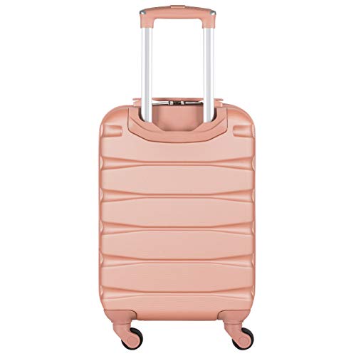 Flight Knight ABS 3 Tamanos Maleta Ligera Compatible con Vueiling, Iberia, RyanAir, Easyjet, Air Nostrum, Air Europa Entre Muchas Otras! Maleta De Mano 55x35x20 cm Maletas De Viaje Grandes 4 Ruedas