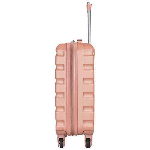 Flight Knight ABS 3 Tamanos Maleta Ligera Compatible con Vueiling, Iberia, RyanAir, Easyjet, Air Nostrum, Air Europa Entre Muchas Otras! Maleta De Mano 55x35x20 cm Maletas De Viaje Grandes 4 Ruedas