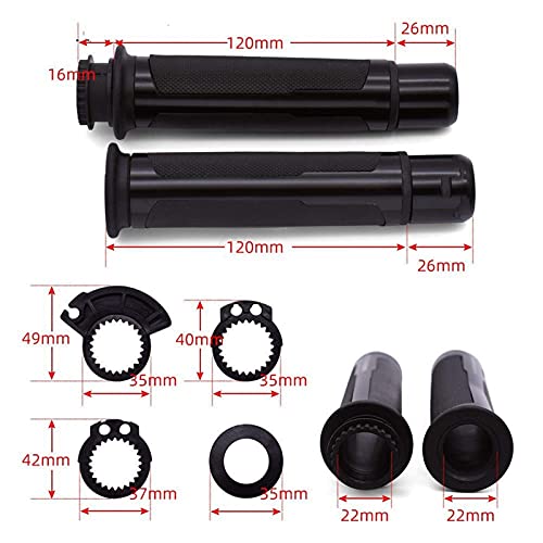 FLILING - Puños para manillar de moto para barracuda Ducati Hypermotard 796 Monster S2r 800 821 Monster 797 Monster Dirt Bike agarre de motocicleta (negro)