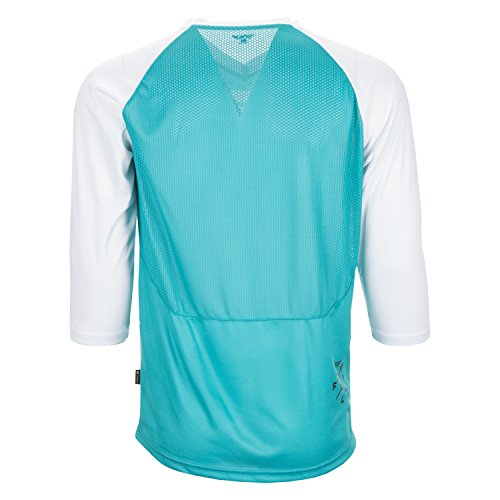 Fly Racing Downhill de Jersey 3/4 de Pulsera RIPA Teal/Color Blanco, Unisex, Color Turquesa, tamaño Medium