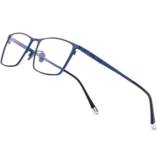 FONEX Marco de gafas de titanio para hombre, gafas cuadradas completas ópticas F85641