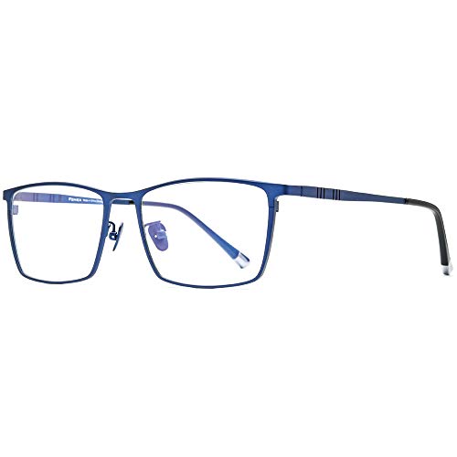 FONEX Marco de gafas de titanio para hombre, gafas cuadradas completas ópticas F85641