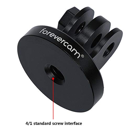 Forevercam Kit de adaptador de trípode para cámara de acción 5 en 1 compatible con GoPro Session, Fusion, Hero, 6, 5, 4, 3+, 3, 2, 1, GoPro Hero 2018