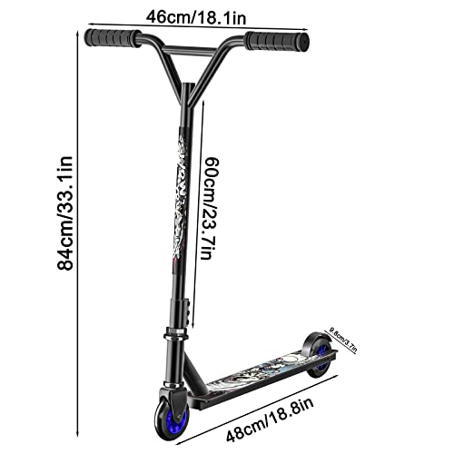 FORMIZON Patinete Freestyle, Patinetes de Acrobacias, Patinete Scooter Freestyle, Stunt Scooter para Nios y Nias a Partir de 7 aos, Rodamientos ABEC-9, 360° Trucos y Saltos Carga 100kg (2)