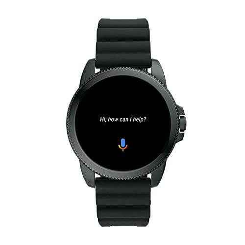 Fossil Connected Smartwatch Gen 5E para Hombre con Tecnología Wear OS de Google, Frecuencia Cardíaca, NFC y Notificaciones Smartwatch, Silicona Negro