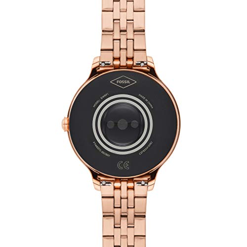 Fossil Connected Smartwatch Gen 5E para Mujer con Tecnología Wear OS de Google, Frecuencia Cardíaca, NFC y Notificaciones Smartwatch, Acero Inoxidable de Oro Rosa