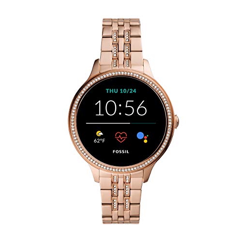 Fossil Connected Smartwatch Gen 5E para Mujer con Tecnología Wear OS de Google, Frecuencia Cardíaca, NFC y Notificaciones Smartwatch, Acero Inoxidable de Oro Rosa