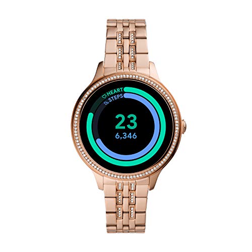 Fossil Connected Smartwatch Gen 5E para Mujer con Tecnología Wear OS de Google, Frecuencia Cardíaca, NFC y Notificaciones Smartwatch, Acero Inoxidable de Oro Rosa