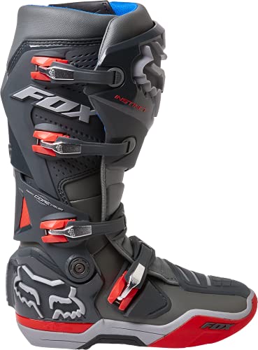 Fox Racing Bota Hombre (Gris/RED, 8)