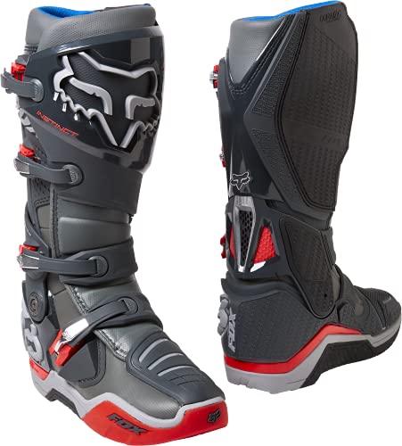 Fox Racing Bota Hombre (Gris/RED, 8)