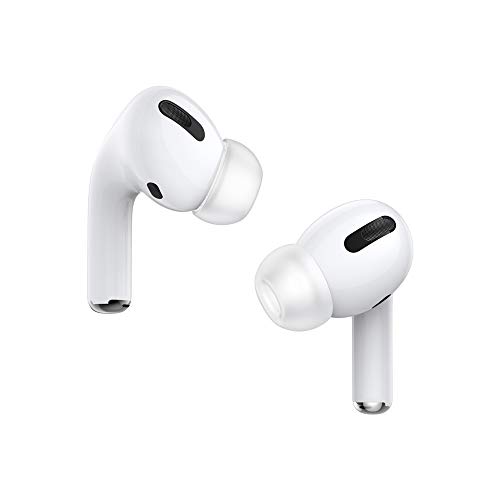 FRTMA Replacement Ear Tips/Silicone Earbuds Covers Compatible with AirPods Pro 2019 Wireless Ear Phones, 1 Pair Ear Piece (Medium), Transparent