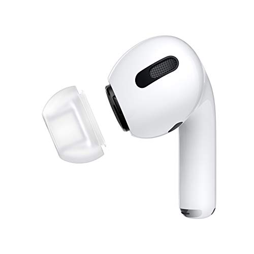 FRTMA Replacement Ear Tips/Silicone Earbuds Covers Compatible with AirPods Pro 2019 Wireless Ear Phones, 1 Pair Ear Piece (Medium), Transparent