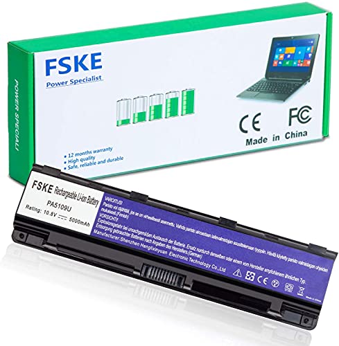 FSKE® Batería para portátil Toshiba PA5109U-1BRS PABAS272 5000mAh 10.8V para Toshiba Satellite C50 C50D C50t C55 C55D C55t C70 C70D C75 C75D L70 C50-A C50D-A C55D-A
