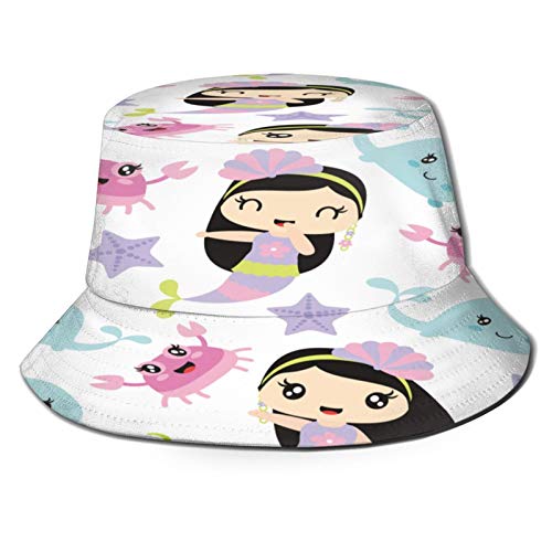 fudin Sombrero de Pescador Unisex Vector Paisaje Fondo Carretera Valle Verde Plegable De Sol/UV Gorra Protección para Playa Viaje Senderismo Camping