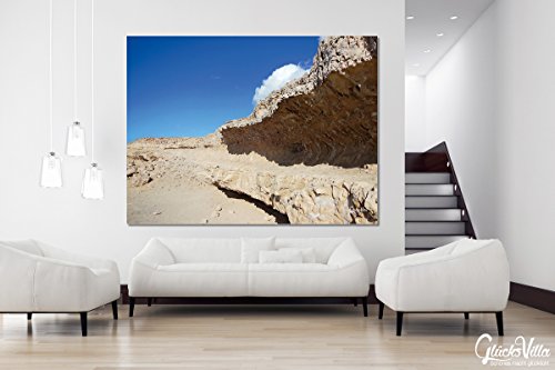 Fuerte Te Quiero 3 – cuadro / imagen mural, 120 x 90 cm, Pared Imagen como XXL de impresión sobre vidrio acrílico. Fuerteventura, Canarias, España, Paisaje, montañas