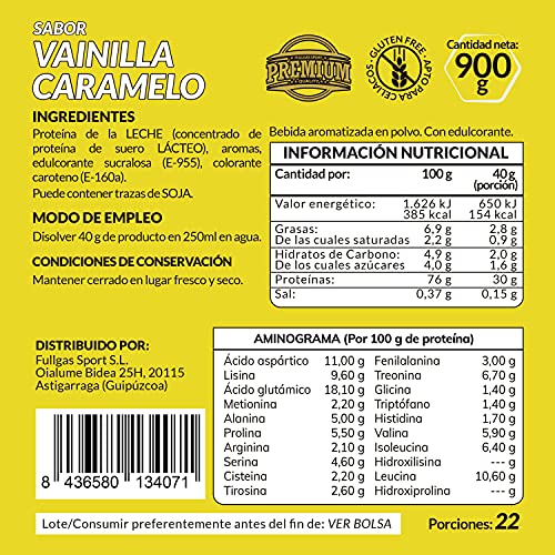 FullGas - 100% WHEY PROTEIN CONCENTRATE Vainilla Caramelo 900g