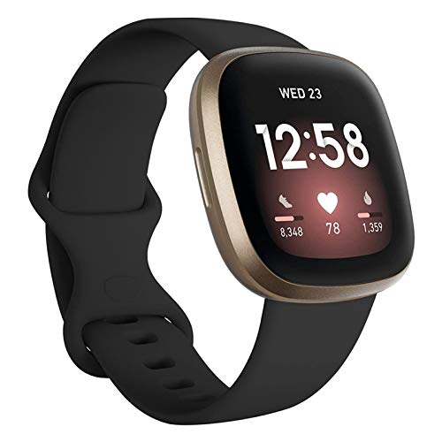 FunBand Correa Compatible con Fitbit Versa 3 / Fitbit Sense, Silicone Sport Classic Correas Blandas de Recambio Compatibles con Fitbit Versa 3 / Fitbit Sense