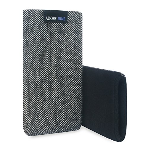 Funda iPhone SE / iPhone 5S / iPhone 5, Adore June Case [Serie Business] se ajusta perfectamente para Apple iPhone 5 / 5s y iPhone SE. Elegante cover de tela hecho a mano con efecto limpiador de pantalla.