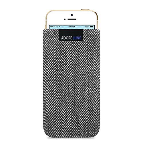 Funda iPhone SE / iPhone 5S / iPhone 5, Adore June Case [Serie Business] se ajusta perfectamente para Apple iPhone 5 / 5s y iPhone SE. Elegante cover de tela hecho a mano con efecto limpiador de pantalla.