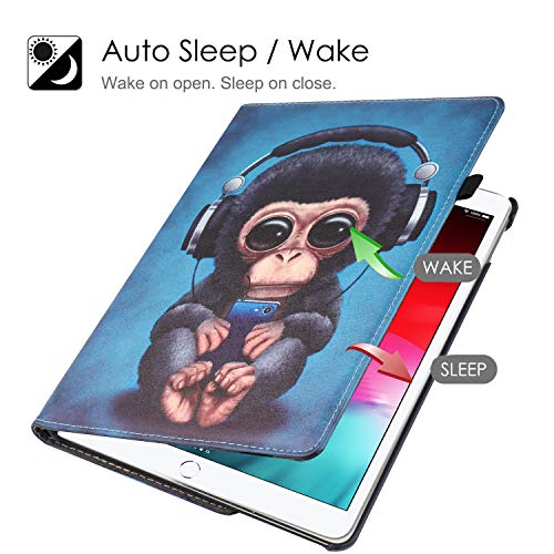 Funda para iPad Air 2/Air 1/iPad 9.7 pulgadas 5ª/6ª generación (modelo 2017/2018), rotación de 360 grados múltiples ángulo visualización Folio Stand Casos con auto Sleep/Wake (auriculares mono)