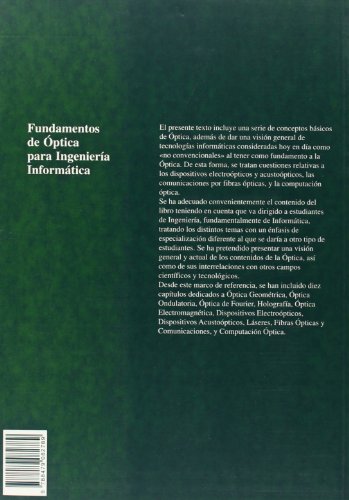 Fundamentos de óptica para Ingeniería Informática (Monografías)