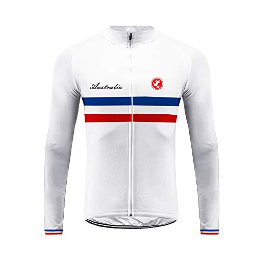 Future Sports Bike Wear Newest Designs Maillot Ciclismo Hombre, Maillot Bicicleta Hombre, Camiseta Ciclismo con Manga Larga 100% Poliéster Transpirable Top