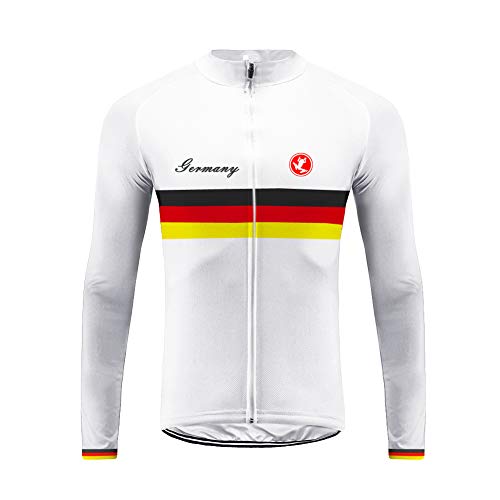 Future Sports Bike Wear Newest Designs Maillot Ciclismo Hombre, Maillot Bicicleta Hombre, Camiseta Ciclismo con Manga Larga 100% Poliéster Transpirable Top