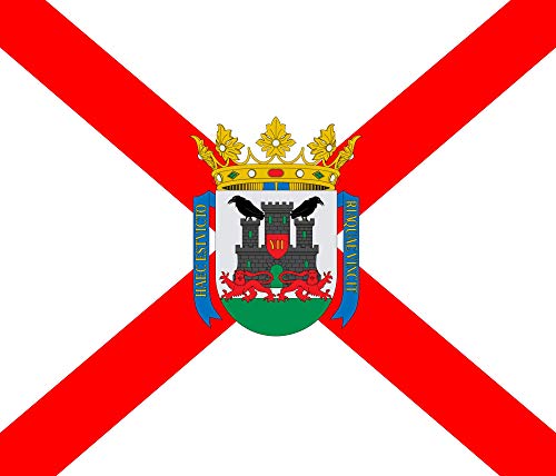 G I Bandera Vitoria-Gasteiz | Medidas 150cm x 85cm | Fácil colocación | Decoración Exteriores (1 Unidad)