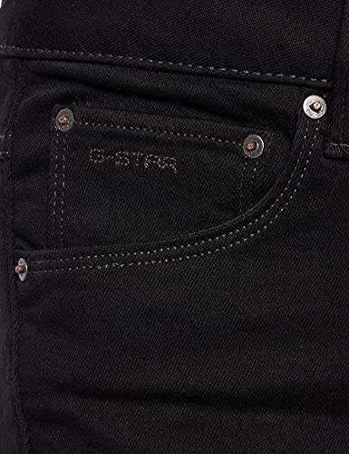 G-STAR RAW 3301 Mid Waist Skinny Jeans, Black (Pitch Black B964-A810), 29W / 32L para Mujer