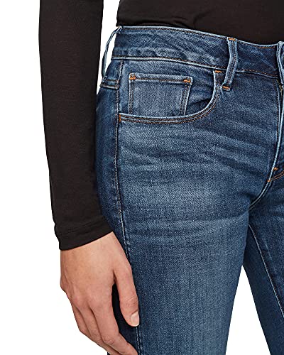 G-STAR RAW 3301 Mid Waist Straight Jeans, Medium Indigo Aged, 29W / 34L para Mujer