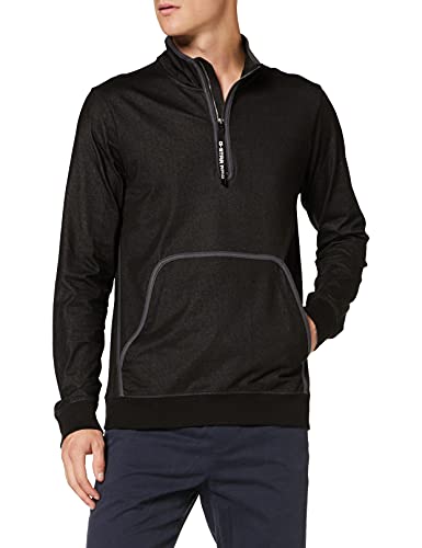 G-STAR RAW Half Zip Bound Tweeter Sudadera, Dk Black C790-6484, M para Hombre