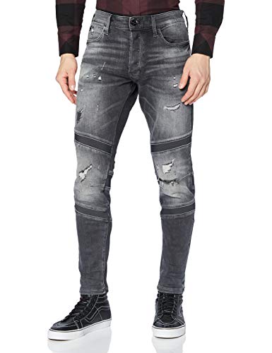 G-STAR RAW Motac 3D Slim Jeans, Vintage Ripped Basalt A634-b841, 29W / L32 para Hombre