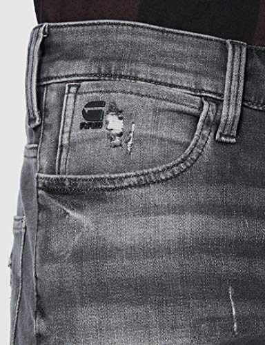 G-STAR RAW Motac 3D Slim Jeans, Vintage Ripped Basalt A634-b841, 29W / L32 para Hombre
