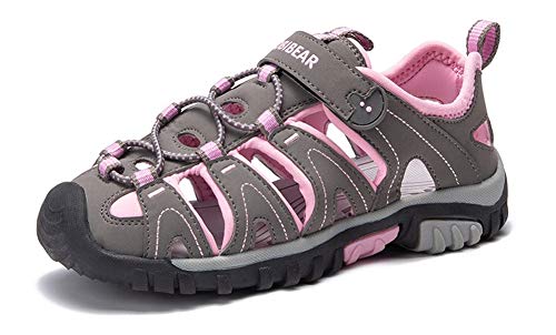 Gaatpot Sandalias Deportivas para Unisex niños Aire Libre Deporte Zapatillas de Senderismo Sandalias con Punta Cerrada Zapatos Rosa 32/32.5EU=32CN