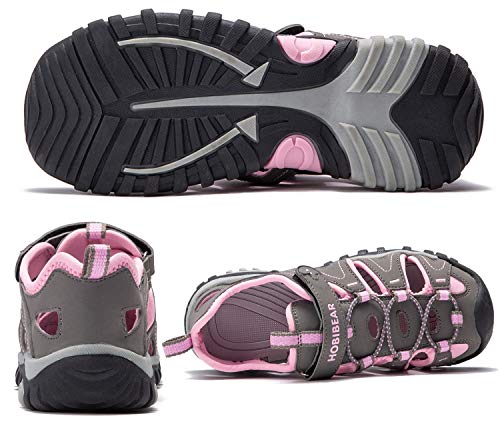 Gaatpot Sandalias Deportivas para Unisex niños Aire Libre Deporte Zapatillas de Senderismo Sandalias con Punta Cerrada Zapatos Rosa 32/32.5EU=32CN