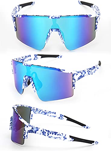 Gafas Sol Polarizadas Gafas de Ciclismo Hombre Mujer Gafas de Sol Deportivas Gafas para Ciclismo Bicicleta Running Deportes Correr Golf Beisbol Surf Conducción Esquiando Protección UV 400 Anti Viento