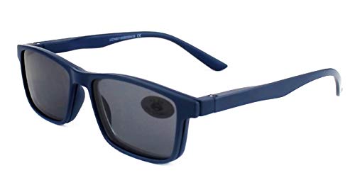 Gafas Sol Presbicia, Gafas de Lectura Polarizadas con Imán Clip para Sol, Gafas de Presbicia Vista Cansada Presbicia (+250, Azul)