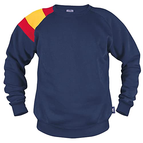 GARGOLA.ES OPERADORES DIGITALES Sudadera, Azul Marino, Unisex, Bandera de España, Tejido Extra Suave y Ligero con tecnología Polar Soft, Deportiva, Casual, Informal, Sudaderas, Jersey (XXL)