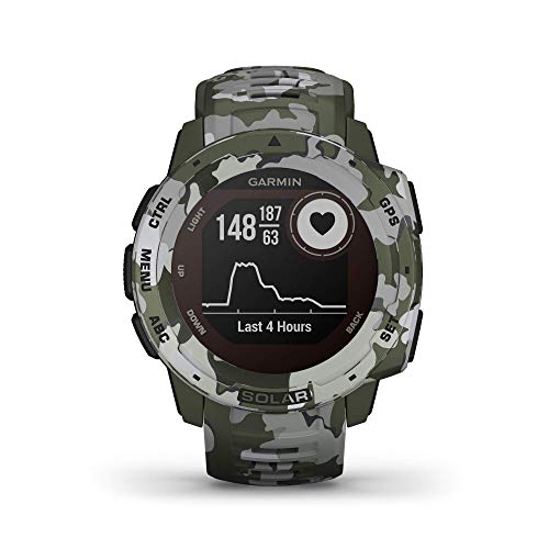 Garmin Instinct Solar Camo, Reloj GPS resistente con carga solar - Militar