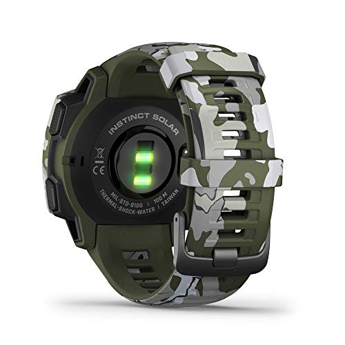 Garmin Instinct Solar Camo, Reloj GPS resistente con carga solar - Militar