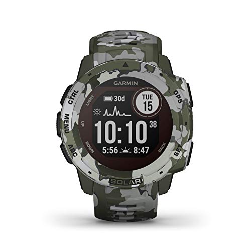 Garmin Instinct Solar Camo, Reloj GPS resistente con carga solar - Militar