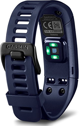 Garmin Vívosmart HR - Pulsera de actividad con pulsómetro integrado Garmin Elevate, color azul, talla M-L (Reacondicionado)