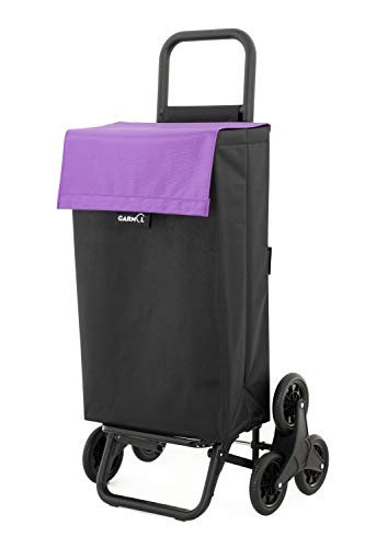 Garmol Carro Compra, Negro y Violeta, 48L