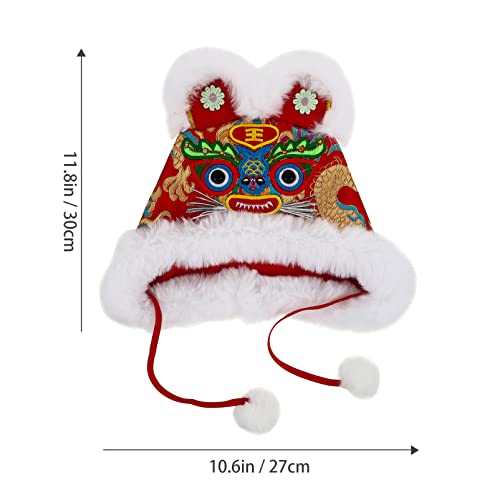 Garneck Brusco Tigre Sombrero de Invierno con Orejas Novedad Chino Tigre Sombrero Cálido Beanie Sombrero Chino Año Nuevo Sombrero Regalo de La Navidad para Los Niños