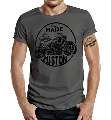 Gasoline Bandit Biker Racer - Camiseta para hombre gris XXL
