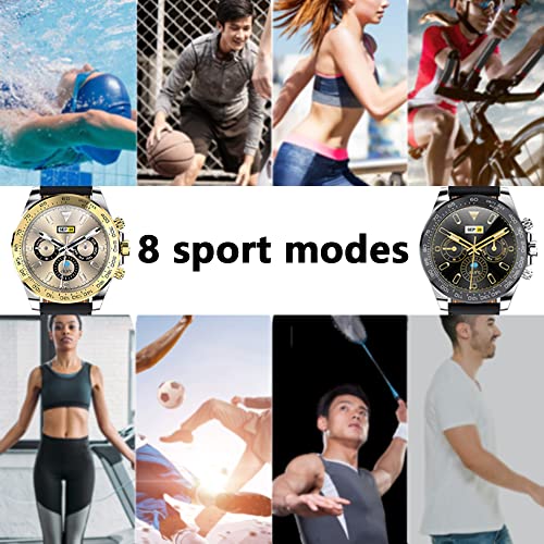 GaWear Smartwatch,Reloj Inteligente Hombre 1,28 Deportivos,Pulsera Actividad Reloj Sport con Pulsómetro Monitor de Sueño Monitores Calorías Podómetro IP68 Impermeable Negro Watch para Android iOS