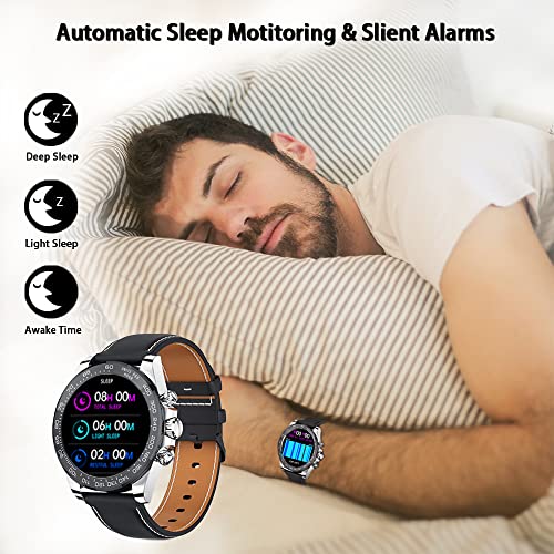 GaWear Smartwatch,Reloj Inteligente Hombre 1,28 Deportivos,Pulsera Actividad Reloj Sport con Pulsómetro Monitor de Sueño Monitores Calorías Podómetro IP68 Impermeable Negro Watch para Android iOS