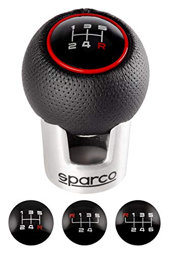 Gear Shift Knob Lazio Universal Black/Red SPARCO 5/6 speed