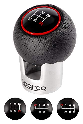 Gear Shift Knob Lazio Universal Black/Red SPARCO 5/6 speed