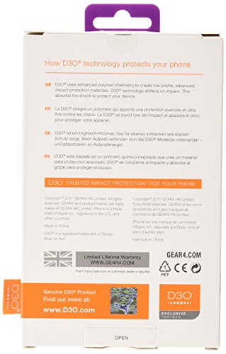 Gear4 Funda Transparente Piccadilly con protección Avanzada contra Impactos [Protegida por D3O], Diseño Delgado y Resistente para iPhone 7/8 - Oro Rosa